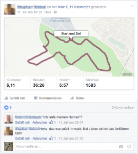 Ein auf Facebook geteilter Move.