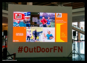 Die Social Media Wall auf der OutDoor 2016