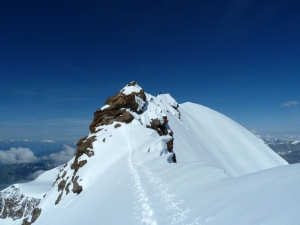 1. richtige Schlüsselstelle Liskamm-Traverse