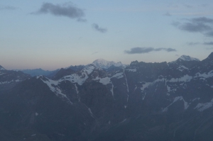 Der Mont-Blanc im Morgenrot