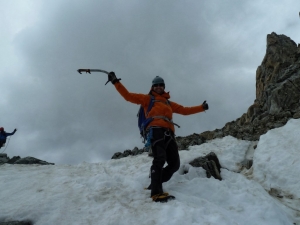 Endlich im Hochtourenurlaub, endlich wieder Eis und Schnee, Flo freut sich!