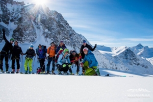 Gruppenbild am Gletscher