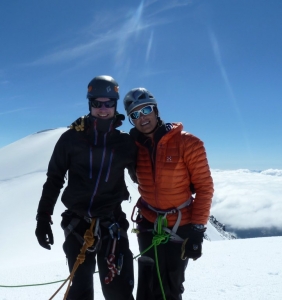 Edurne Pasaban und ich auf dem Vorgipfel des Balmhorns