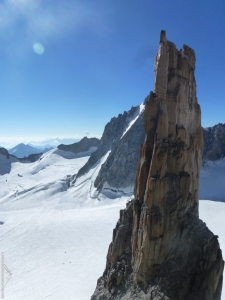 Geniale Aussicht vom Gran Capucin auf den gegenüberliegenden Granitturm