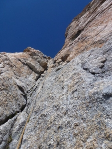 Thomas in Seillänge 6 der Verschneidungsrinne