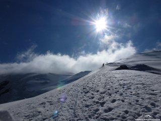 Wundervoller Schneegrat am Weissmies