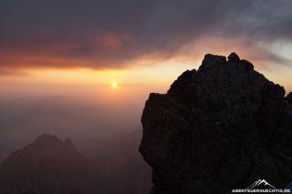 Sonnenaufgang auf der Zugspitze