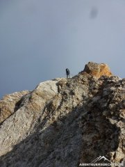 Abseilen an der Schlüsselstelle