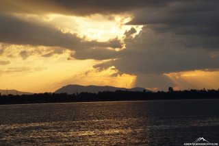 Sonnenuntergang in Pakse