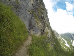 Ganz schön ausgesetzt war der Trail