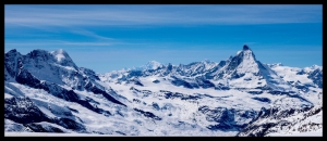 Mont Blanc, Matterhorn, Monte Rosa - Aussicht von der Cima di Jazzi