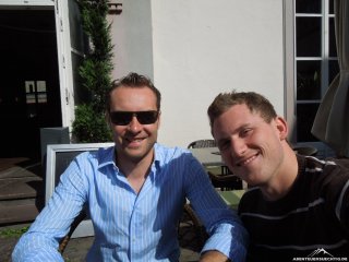 Bazi und Flo beim Frühstück in Mainz