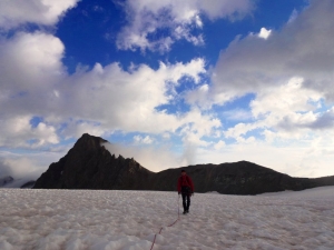 Über den Morteratschgletscher geht es rüber zum Piz Palü