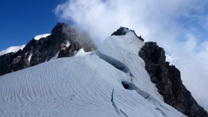 Bergschrund des Rochefortgrats