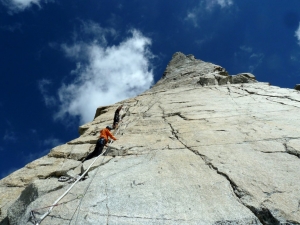 zu Beginn der Burgener Platte am Dent du Géant