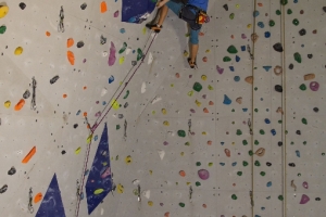 Dennis an der ersten Crux