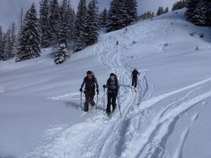 Max und Johanna während ihrer ersten gemeinsamen Skitour