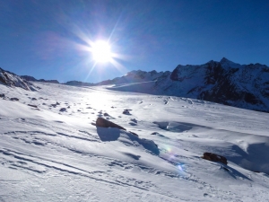 Perfektes Wetter für eine Skitour.
