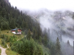 Der Blick rüber zur Tannheimer Hütte