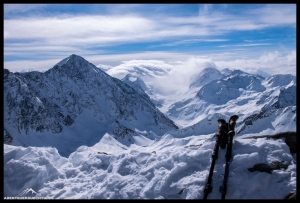 Aussicht vom Längentaler Weißkogel, wahnsinns Föhnwelle im Hintergrund