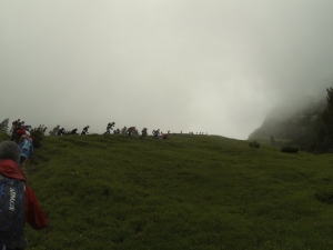 Nebelschwaden auf dem Weg zum Scharnitzjoch