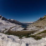 Oben auf dem Sustenpass liegt bereits wieder Schnee