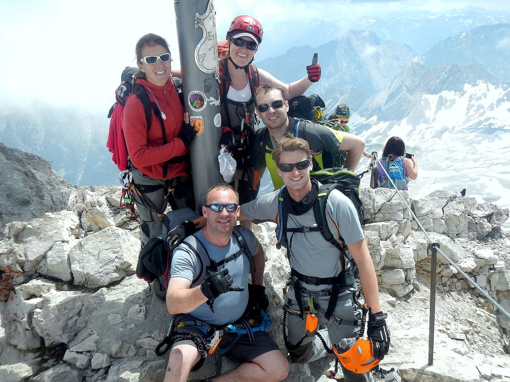 Gipfelfoto auf der Zugspitze