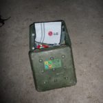 Hier die Box, in dem wir das Logbuch und die Tauschgegenstände gefunden haben.