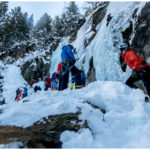 Viel Betrieb in den Eisfällen der Taschachschlucht