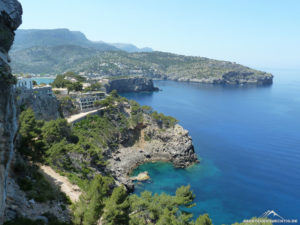 Die Aussicht von der Wand bei Port de Sollér