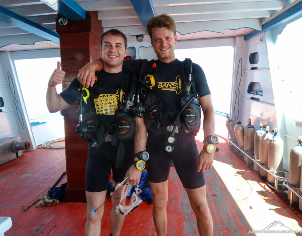 Fertig für die ersten Tauchgänge des Advanced Open Water Diver