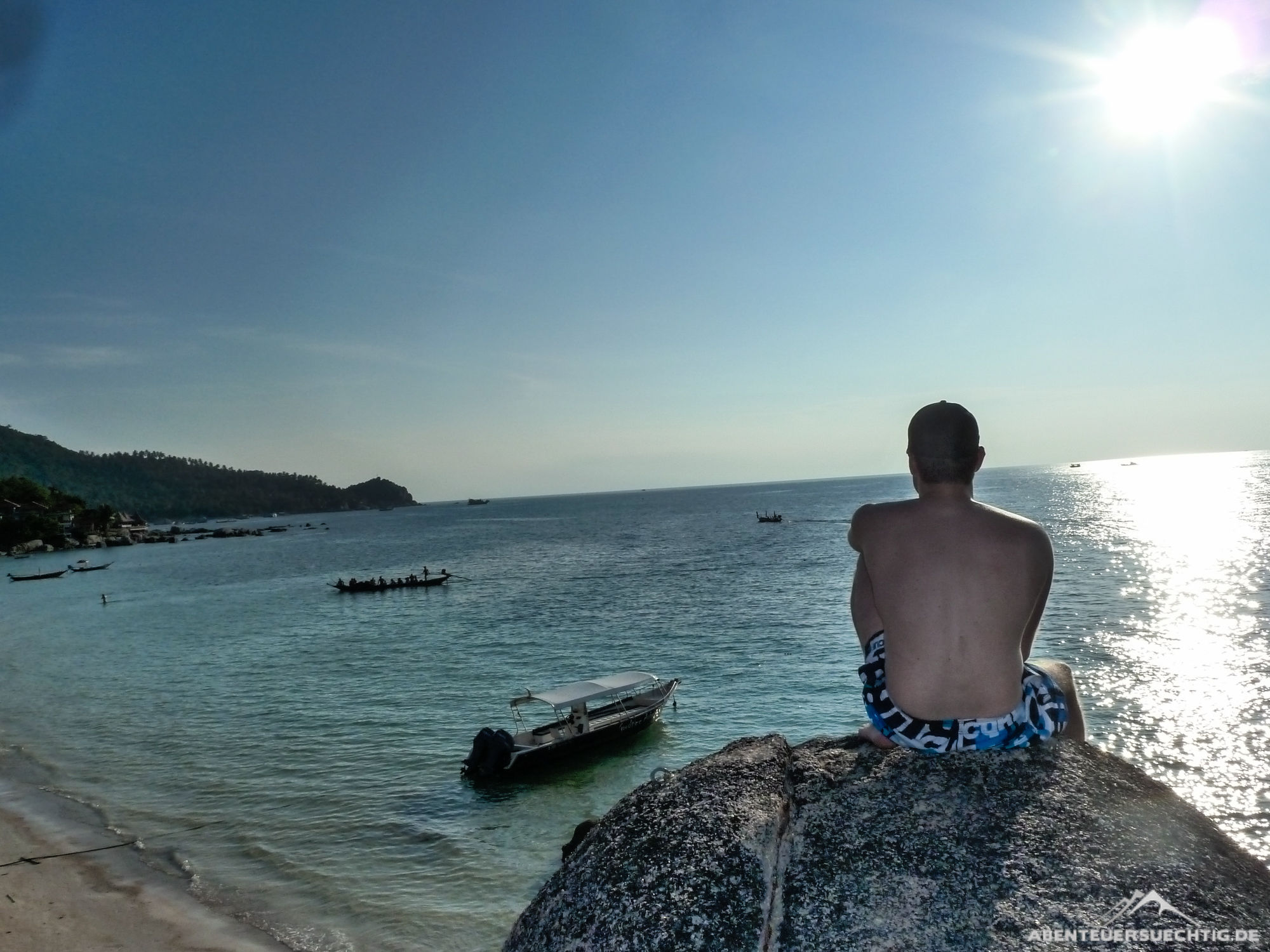 Flo genießt den Ausblick von oben