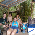 Unsere Gruppe während der Regenpause