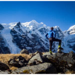 Flo schaut auf das Ziel von Übermorgen: den Mera Peak