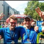 Scheitern und aufstehen. Gute Laune nach dem Zieleinlauf!