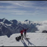 Freude auf dem Bishorn Gipfel