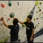 Gemeinsam wurde gerätselt, um die Boulderprobleme zu lösen