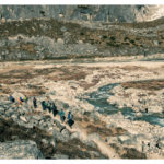 Smaragdgrün der Ausfluss
