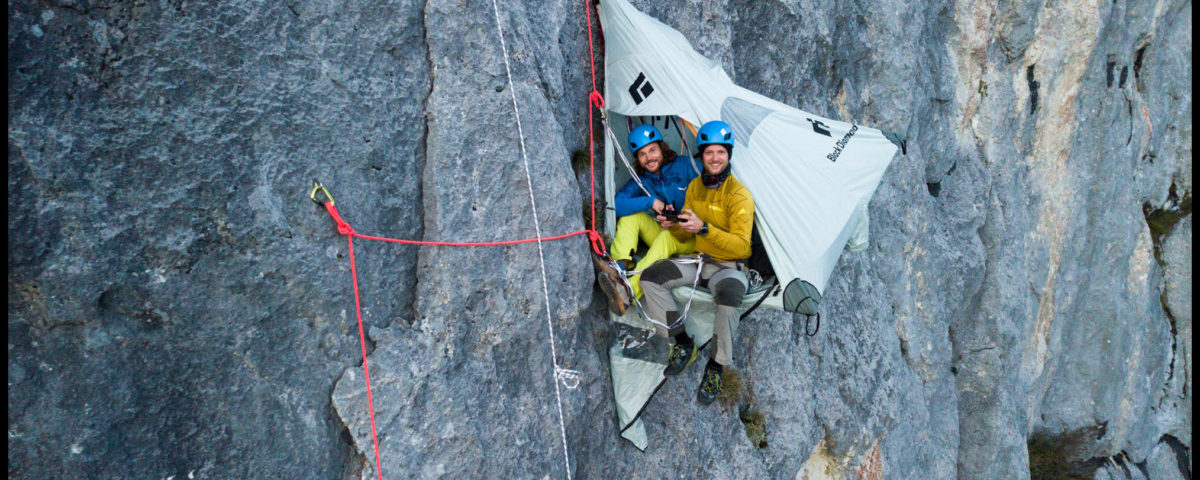 Felix und ich in unserer Portaledge