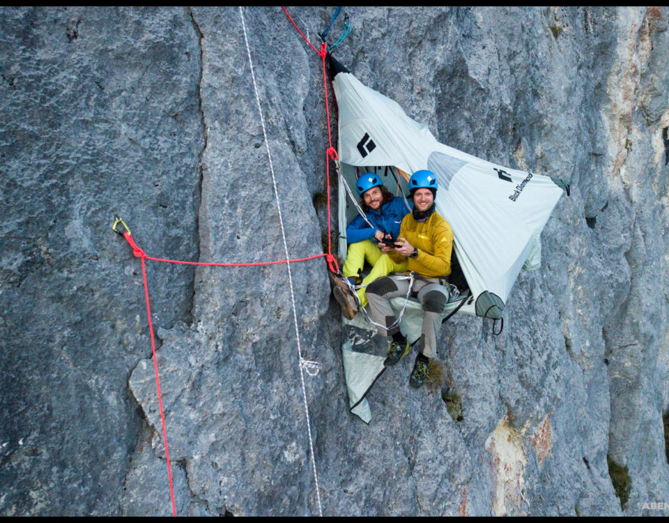 Felix und ich in unserer Portaledge