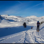 Bestes Wetter und eine herrliche Kulisse begleiten uns auf unserer Skitour