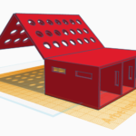 3D-Konstruktion der Campingbox