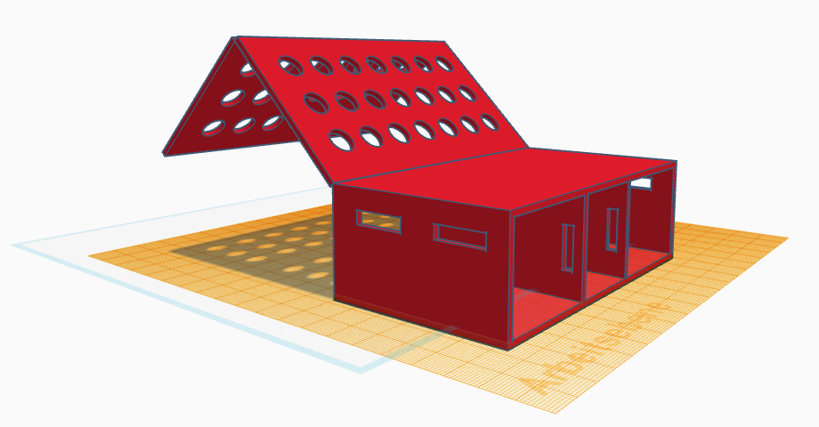 3D-Konstruktion der Campingbox